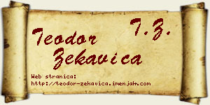 Teodor Zekavica vizit kartica